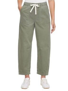 GAP Denim Olive Green Pull-On Barrel Leg Pant